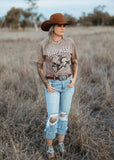 mocha_stonewash_cowboys_wild_west_western_usa_american_stars_rodeo_cowboy_bucking_bronco_cowgirl_western_punchy_graphic_tee_tshirt_t-shirt_mack_and_co_designs_australia