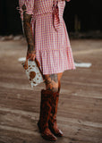 Lily Dress in Blush Gingham