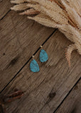 beth_turquoise_gold_dangle_western_earrings_polymer_clay_handmade_mack_and_co_designs_australia