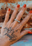 DD Take Me Away Eternity Ring - Kingman Turquoise & Pearl
