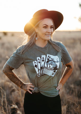 straight_aces_bucking_bronc_cowboys_cowgirls_horse_western_punchy_graphic_tee_tshirt_t-shirt_mack_and_co_designs_australia