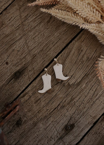 raelynn_earrings_white_cmc_cowgirl_boots_gold_handcrafted_handmade_polymer_clay_mack_and_co_designs_australia