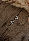 Jazz Stud Earrings In Cow Print