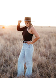 Maxine Cold Shoulder Bodysuit In Black