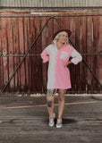 Alia Shirt Dress in Blush