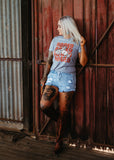 rodeo_on_repeat_bucking_bronco_cowboy_cowgirl_grey_horse_western_punchy_graphic_tee_tshirt_t-shirt_mack_and_co_designs_australia
