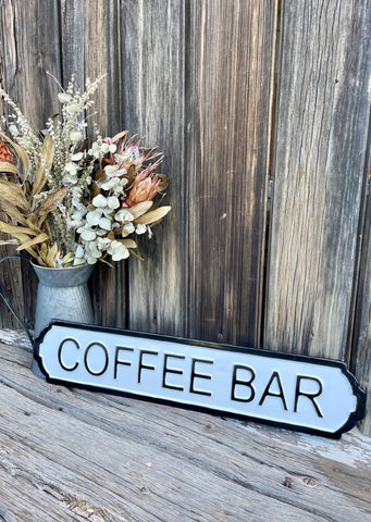 Coffee Bar Enamel Sign