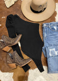 Maxine Cold Shoulder Bodysuit In Black