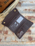 Mabel Saddle Blanket Wallet - Chocolate Leather