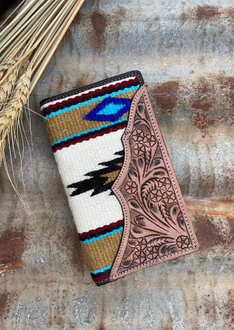 calamity_saddle_blanket_wallet_chocolate_tooled_leather_mack_and_co_designs_australia