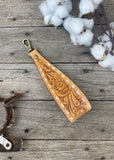 tan_tooled_wristlet_keyring_strap_leather_western_mack_and_co_designs_australia