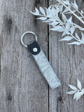 Cowhide Keyring - Black