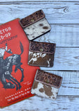 Perry Cowhide Coin Purse - Chocolate Leather