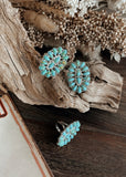 houston_turquoise_cluster_silver_western_dress_ring_mack_and_co_designs_australia