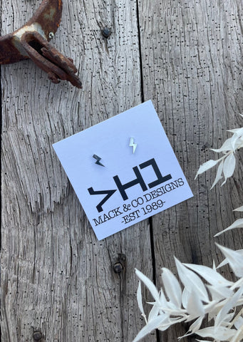 Lightning Bolt Stud Earrings