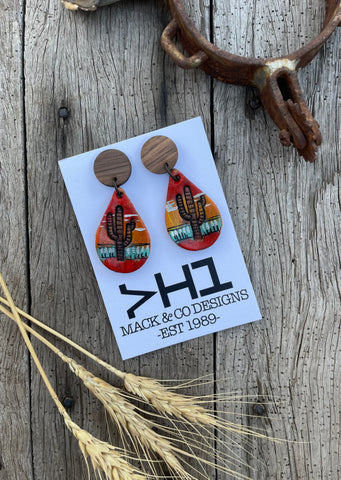 Abilene Leather Dangle Earrings