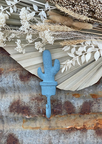 cactus_wall_hook_in_dusty_blue_rustic_farmhouse_home_decor_mack_and_co_designs_australia