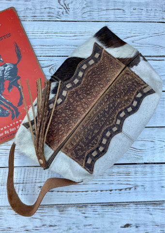 Broadway Girl Cowhide Makeup Bag