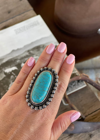 Turquoise Statement Ring 002