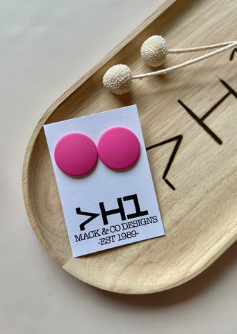 maya_studs_earrings_in_neon_bright_pink_mack_and_co_designs_australia
