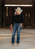 ruby_blouse_black_womens_cotton_arena_shirt_cowgirl_campdrafting_barrel_racing_rodeo_western_mack_and_co_designs_australia