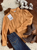 dusty_creek_shilo_womens_linen_arena_shirt_amber_blouse_campdrafting_frill_barrel_racing_rodeo_western_mack_and_co_designs_australia