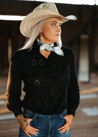 ruby_blouse_black_womens_cotton_arena_shirt_cowgirl_campdrafting_barrel_racing_rodeo_western_mack_and_co_designs_australia