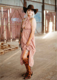 Camilla Maxi Dress in Chocolate Gingham
