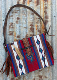 ruth_saddle_blanket_saddleblanket_tooled_leather_rafter_t_ranch_co_tote_bag_western_blue_fringe_in_red_mack_and_co_designs_australia