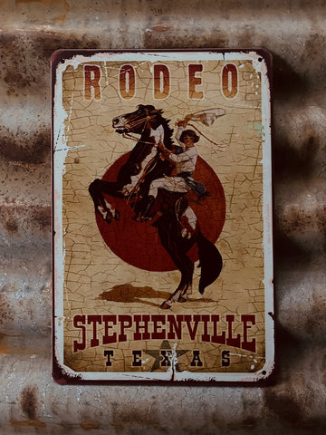 Stephenville Rodeo Tin Sign