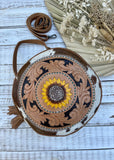 sunflower_cowhide_canteen_rope_bag_handbag_tooled_leather_hand_painted_tassel_tan_western_mack_and_co_designs_australia