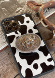 western_silver_rodeo_buckle_phone_grip_pop_socket_bucking_bronco_mack_and_co_designs_australia