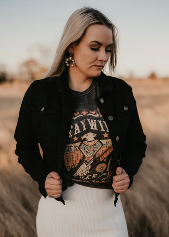 Colt Denim Jacket in Black