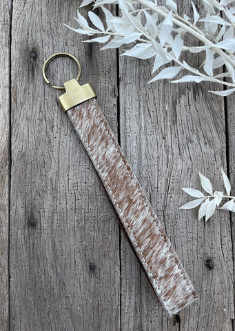Cowhide Wristlet Keyring