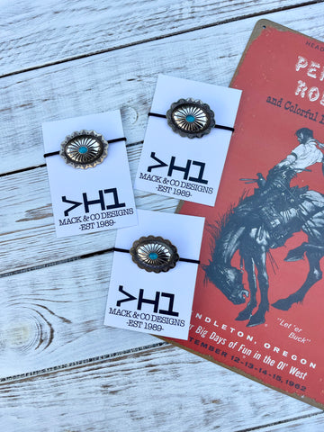 Presley Concho Hair Tie - Oval